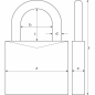 Preview: ABUS Messing Hangschloss 85/40 HB40 Lock-Tag Vorhängeschloss Bügelschloss 