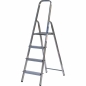 Preview: ALPFA Haushaltsleiter 4 Stufen Alu Aluminium Leiter Treppe 2,58m Arbeitshöhe 