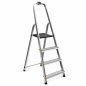 Preview: ALPFA Haushaltsleiter 4 Stufen Alu Aluminium Leiter Treppe 2,58m Arbeitshöhe 