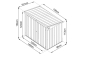 Preview: ZIPPER ZI-MTB2 Mülltonnenbox Mülltonne Tonnenverkleidung Müllbox Metall anthrazit 