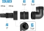 Preview: GÜDE Pumpenanschlussstutzen 1 1/2 AG 25/32 mm Schlauch mit Winkelstück 