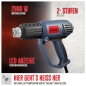 Preview: GÜDE Heissluftgebläse HLG 650-2000 LCD Anzeige Heissluftpistole 650 Grad 2000W 