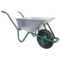 Preview: Matrix Schubkarre 100l 250kg PU-Rad Bauschubkarre grün Scheibtruhe *2.Wahl* 