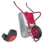 Preview: Matrix Schubkarre Profi 100l 250kg PU-Rad rot mit Bodenblech *2.Wahl* 