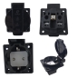 Preview: MATRIX 5er Set Steckdose Typ E/F IP44 16A staubdicht, regensicher, Industriesteckdose,  