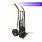 Preview: RAVENDO Profi Sackkarre klappbar Luftrad 250kg mit EasyTip 50% Gewichtsbelastung 
