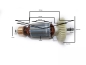 Preview: MATRIX Ersatzteil Rotor für Elektro Tauchsäge Kreissäge Säge TRS 1400-64 