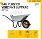 Preview: HAEMMERLIN Schubkarre BAU PLUS 120L verzinkt mit Luftrad 250kg Tragkraft 