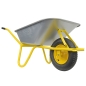 Preview: HBH® Schubkarre 85 Liter Garten Farbe gelb Profi Gartenschubkarre Luftrad 160kg 