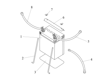 MATRIX Ersatzteil Batteriehalterung Schraube 19cm für Generator PG 6000 D Silent 