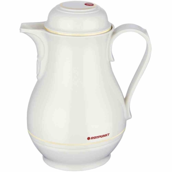 ROTPUNKT Isolierkanne 530 Kunststoff, Rosalin-Glas 0,5 l porzellanweiß  
