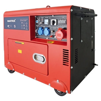 MATRIX Diesel Stromerzeuger Stromgenerator Notstromaggregat PG 6000-D-Silent 