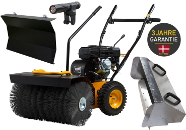 TEXAS Handy Sweep 710TGE Set Kehrmaschine Benzin 70cm Laubsammler Schneeschieber 