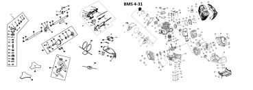 MATRIX Ersatzteil Luftfilterschwamm für Benzin Motorsense Rasentrimmer BMS 4-31 