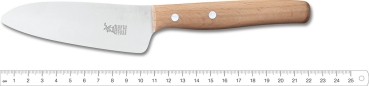 WINDMÜHLENMESSER Messer "Junger Koch" Rotbuche 118 mm rostfrei 