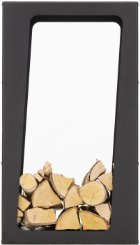 MAGNUS Brennholzregal R159 Schwarz Kaminregal Holzregal Ofenregal Regal 