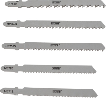GÜDE Stichsägeblatt-Set 5 teilig Stichsägeblätter Sägeblätter Stichsäge 
