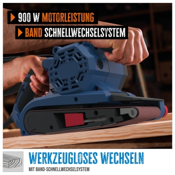 GÜDE Bandschleifer BS 76-900 E Schleifer Schleifmaschine Band 76mm 900 Watt 