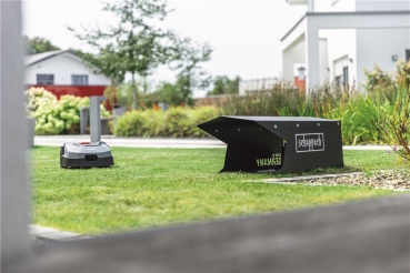 Scheppach Mähroboter Garage Regenschutz Dach für Rasenroboter RoboHome Carport  