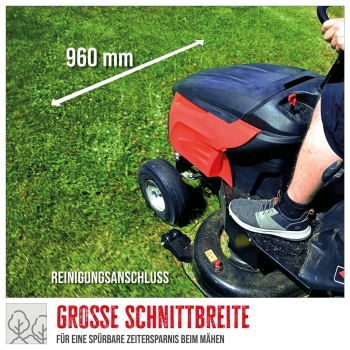 GÜDE Aufsitzrasenmäher Rasenmäher Rasentraktor Aufsitzmäher GAR 960 T E-Start 