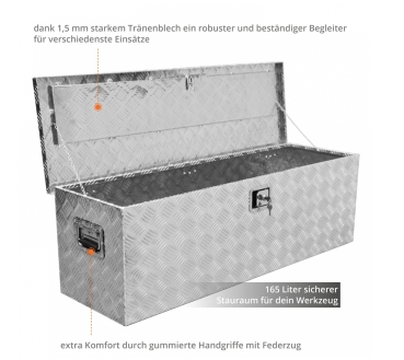 GÜDE Alu Transportbox GT 165 Alukoffer Alukiste Werkzeugkiste Werkzeugkoffer 