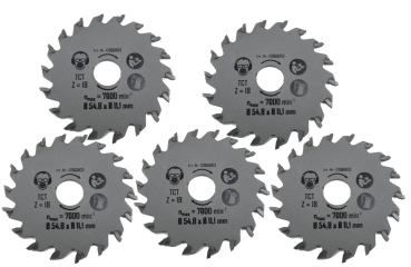 MATRIX TCT Sägeblatt 54mm 5er Set für Mini Handkreissäge MCS 400 PW | 10 Zähne 
