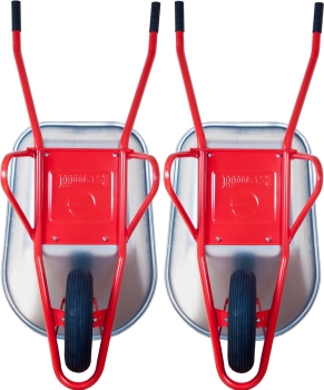 ALTRAD LIMEX Profi Bauschubkarre Schubkarre Gartenkarre Schiebkarre rot 100l 2x 