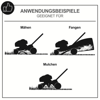 Scheppach Rasenmäher Benzin mit Antrieb 51cm Schnittbreite 6in1 4,1PS MS173-51B Stahlgehäuse|hohes Drehmoment|65L|Reinigungsfunktion
