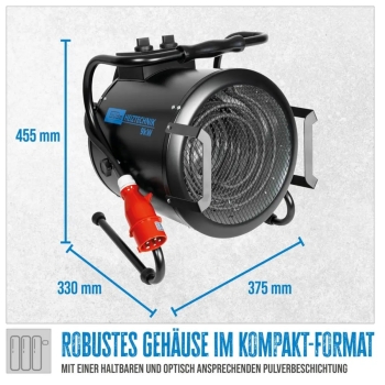 Bauheizer GÜDE GH 9 E 400V 9kW Heizgerät Heizlüfter Elektroheizer Heizgebläse 