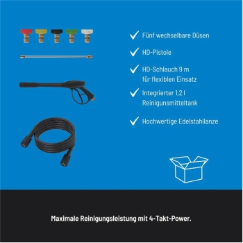 GÜDE Benzin Hochdruckreiniger Fuel 250 – 234 bar, 590 l/h, 4-Takt Motor 