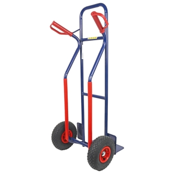 HBH® Sackkarre 200kg Luftreifen TK200LU04, hoher Rahmen, blau, Transportkarre  