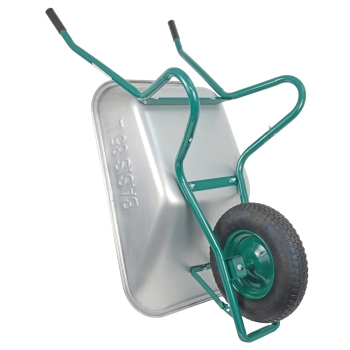 HBH® Schubkarre 85l *leicht & handlich* ideale Gartenschubkarre grün Luftrad 