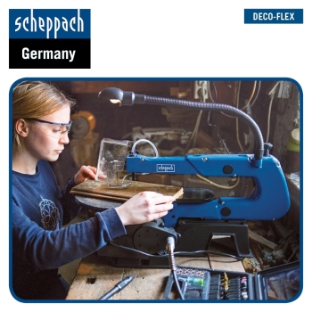 Scheppach Dekupiersäge SET mit 64 tlg Werkzeugset und 60 Sägeblätter DECO-FLEX 
