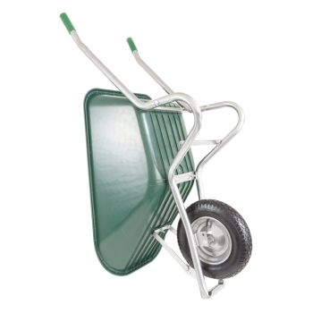BPA Schubkarre Bauschubkarre Gartenkarre 100l PU-Mulde grün Luftrad *2.WAHL* 