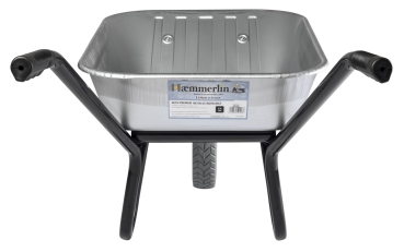 HAEMMERLIN Schubkarre Bauschubkarre Aktiv Premium 100l verzinkt PU-Rad 150kg 