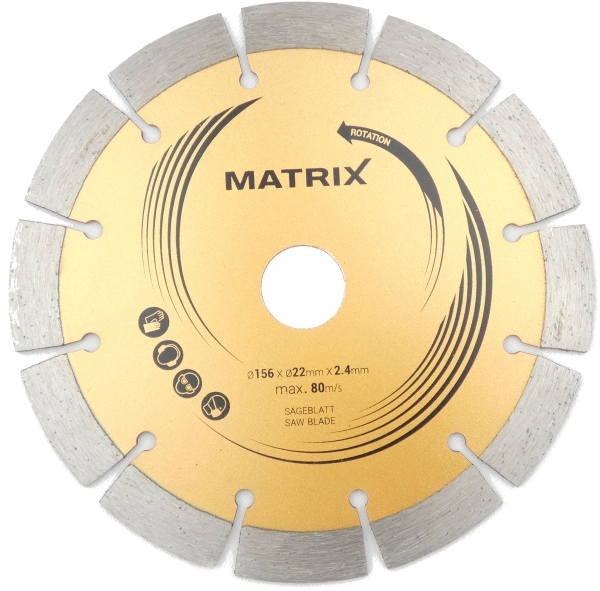 MATRIX Diamant Trennscheibe 5 Stück für Mauernutfräse Schlitzfräse WLC 2400 
