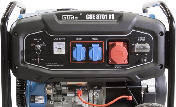 GÜDE Stromerzeuger Benzin Stromgenerator Synchron Notstromaggregat GSE 8701 RS 