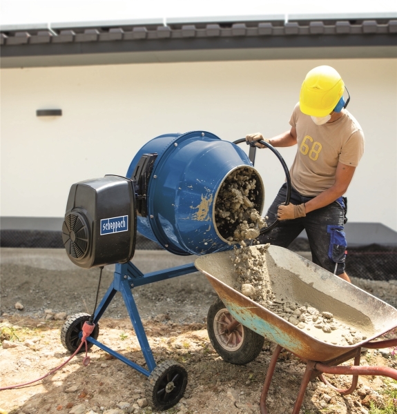 SCHEPPACH Mix 200 L Betonmischer Mörtelmischer Zementmischer Betonmischmaschine 