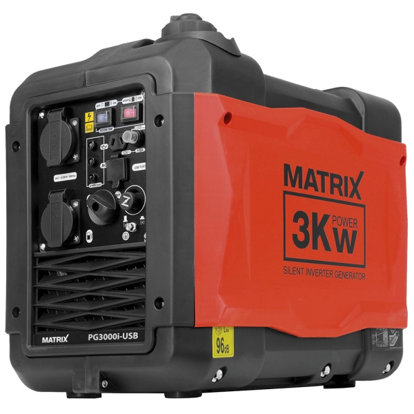 MATRIX Stromerzeuger Inverter Benzin Stromgenerator PG3000i-USB ***Gebraucht*** 