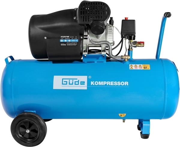 GÜDE Kompressor Druckluftkompressor Luftkompressor 412/8/100 230V 2 Zylinder 
