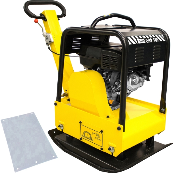GÜDE GRP 160 Rüttelplatte Verdichter Rüttler Fahrwerk PU-Platte 180kg 30kN  
