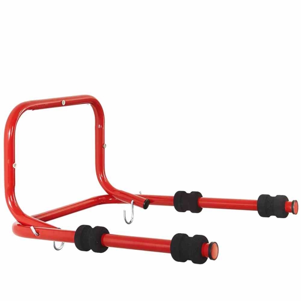 MOTTEZ Fahrradwandhalter für 2-Räder 520 x 440 x 300 mm Fahrradständer, Rot 