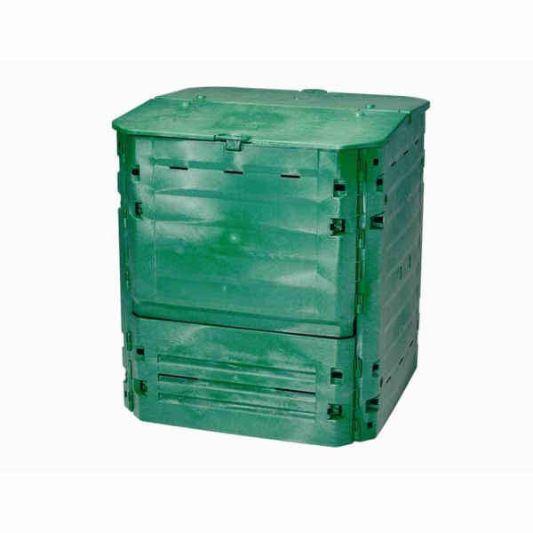GARANTIA Komposter Thermo-King 600L grün 80x80x104 cm Kunststoff Kompost 