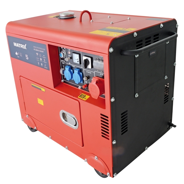 MATRIX Diesel Stromerzeuger Stromgenerator Notstromaggregat PG 6000-D-Silent