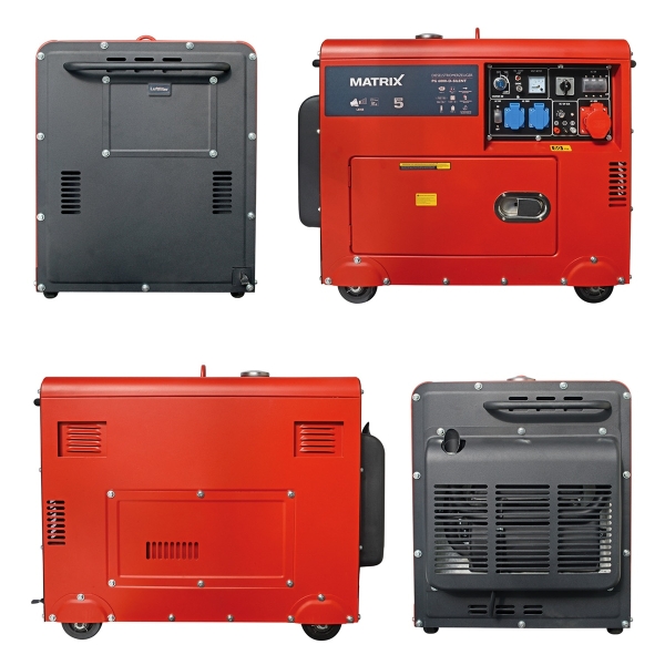 MATRIX Diesel Stromerzeuger Stromgenerator Notstromaggregat PG 6000-D-Silent