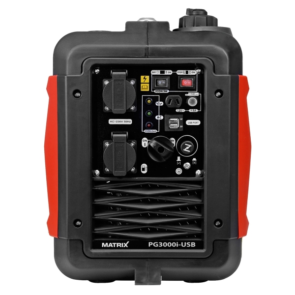 MATRIX Notstromaggregat Stromerzeuger Stromgenerator Inverter Benzin PG3000i-USB