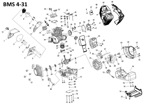MATRIX Ersatzteil Flansch für Benzin Motorsense Rasentrimmer Trimmer BMS 1400-2 