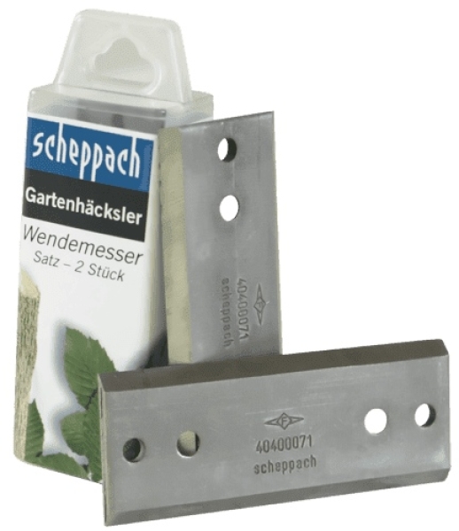 SCHEPPACH Wendemesser Ersatzmesser Messer für Gartenhäcksler Biostar3000 2 Stück 