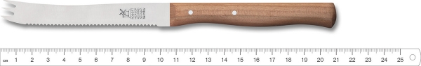 WINDMÜHLENMESSER Tomaten- und Käsemesser Gabelspitz rostfrei, Kirsche 111 mm 