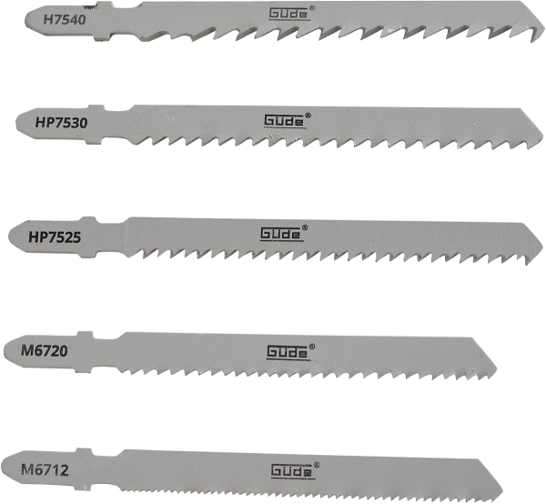 GÜDE Stichsägeblatt-Set 5 teilig Stichsägeblätter Sägeblätter Stichsäge 